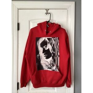 Tony Hawk Men L Jacket Hoodie Sweatshirt Long Sleeve Red Girl Abstract Photo